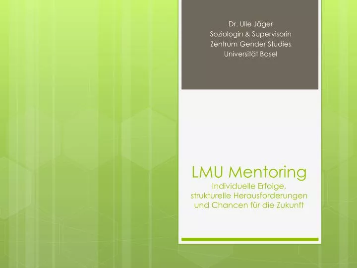 lmu mentoring individuelle erfolge strukturelle herausforderungen und chancen f r die zukunft