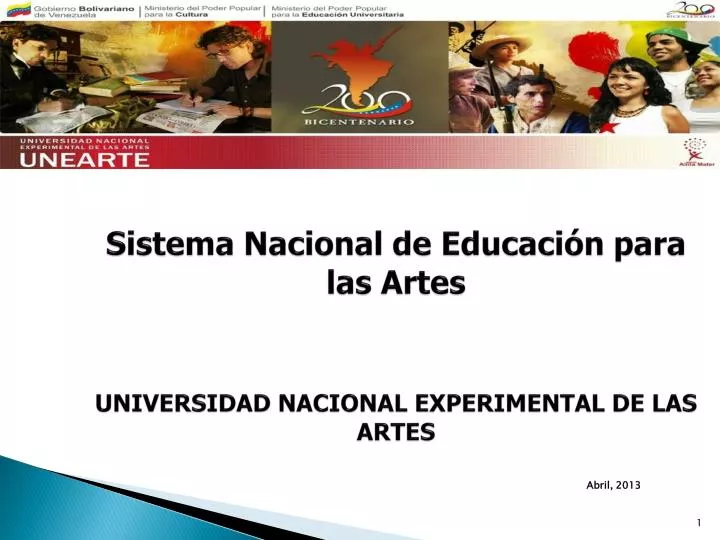 sistema nacional de educaci n para las artes universidad nacional experimental de las artes