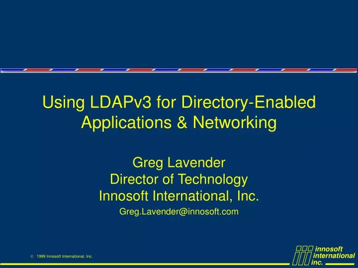 using ldapv3 for directory enabled applications networking