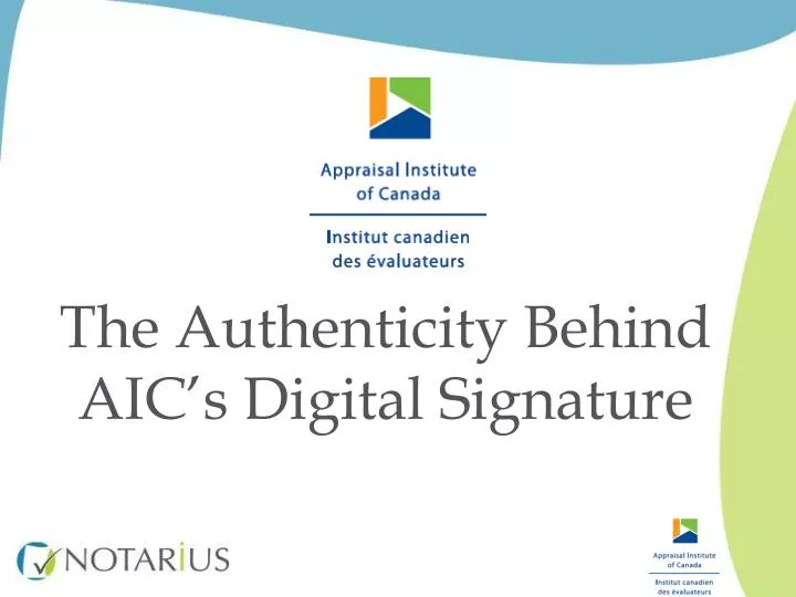 the authenticity behind aic s digital signature