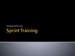 Sprint Training