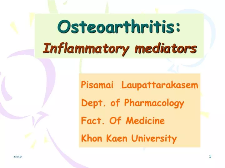 osteoarthritis inflammatory mediators
