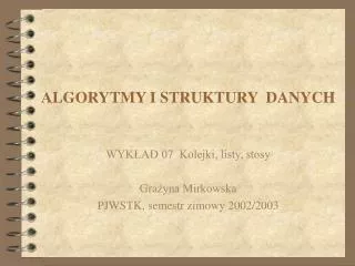 algorytmy i struktury danych