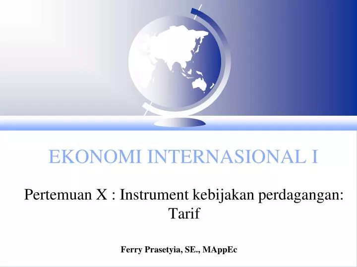 ekonomi internasional i