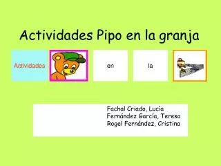 actividades pipo en la granja