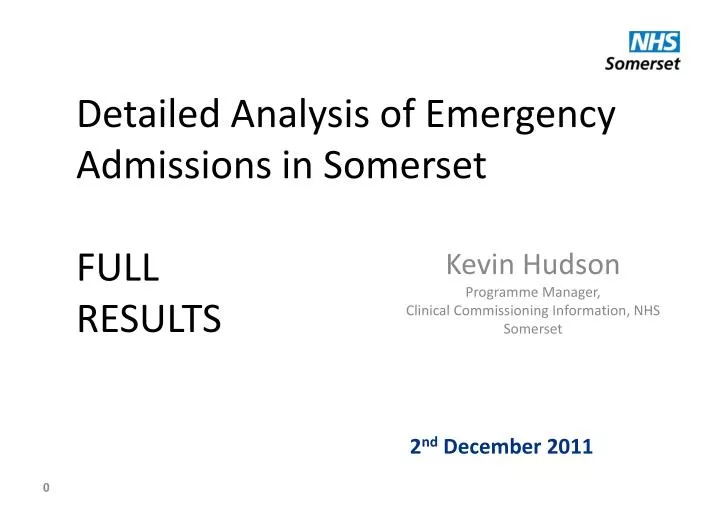 detailed analysis of emergency admissions in somerset full results