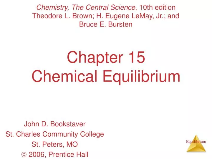 chapter 15 chemical equilibrium