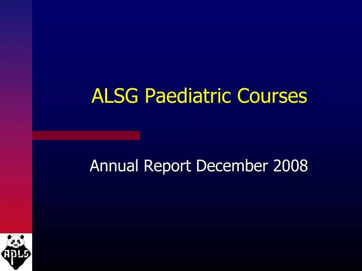 alsg paediatric courses