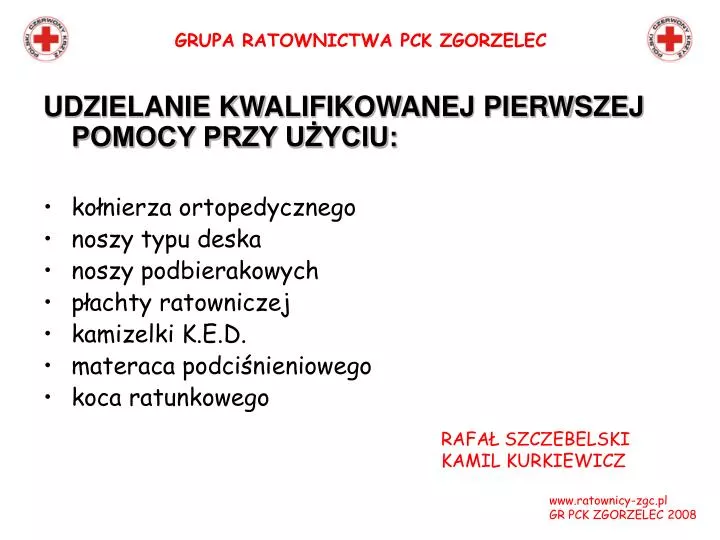 grupa ratownictwa pck zgorzelec