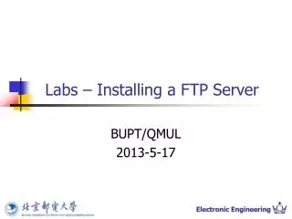Labs – Installing a FTP Server