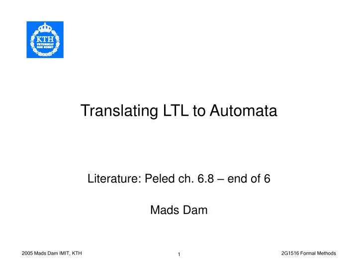 translating ltl to automata