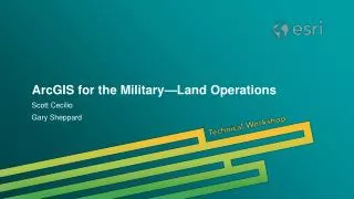 ArcGIS for the Military—Land Operations