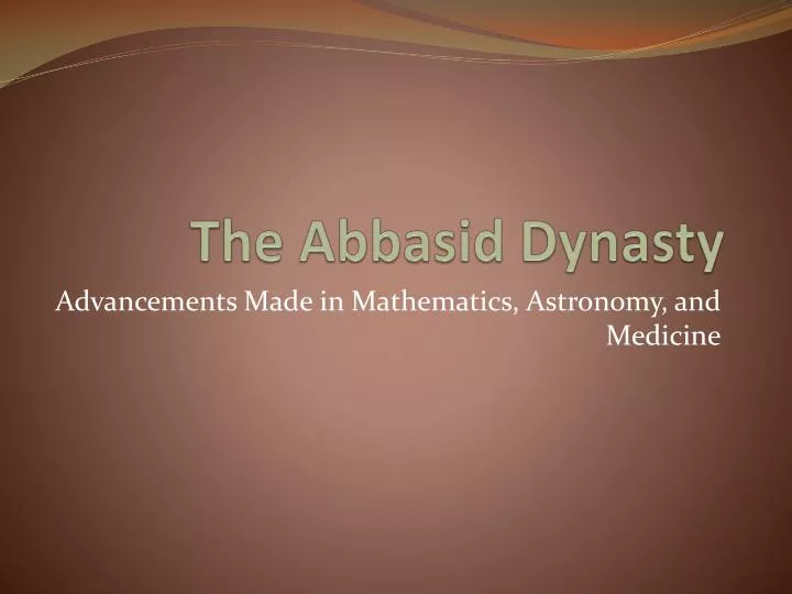the abbasid dynasty