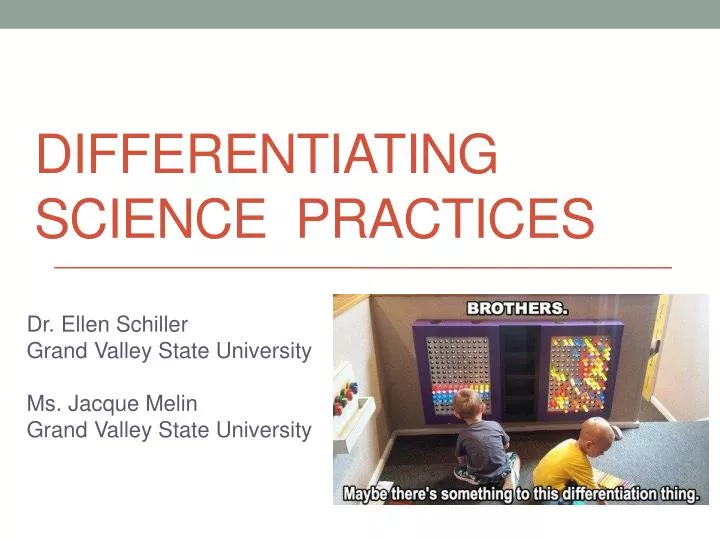 differentiating science practices