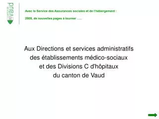 Aux Directions et services administratifs des établissements médico-sociaux