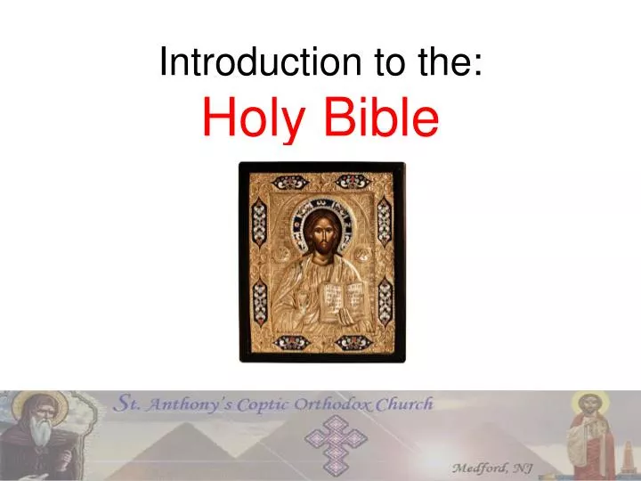 introduction to the holy bible