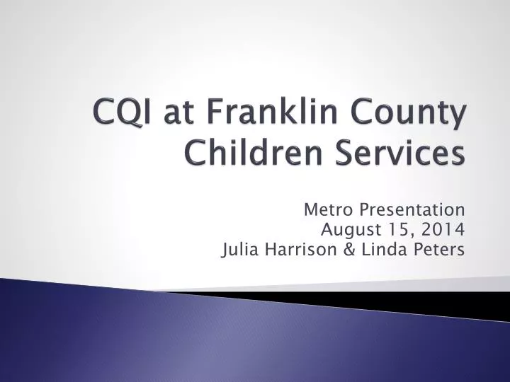 cqi at franklin county children services