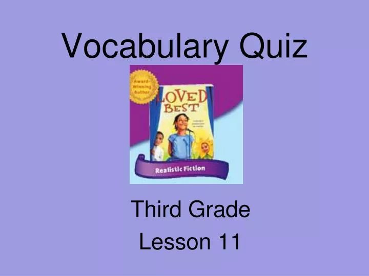 vocabulary quiz
