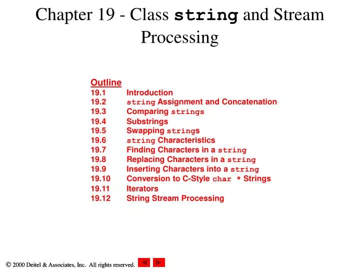 chapter 19 class string and stream processing