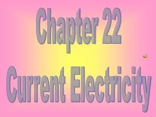 Chapter 22 Current Electricity