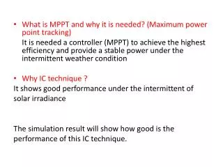 What is MPPT and why it is needed? (Maximum power point tracking)