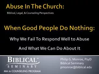 Abuse In The Church: