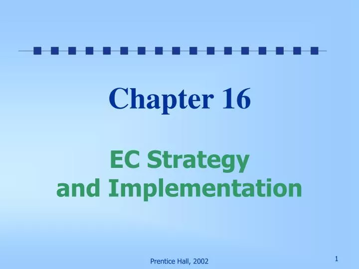 chapter 16 ec strategy and implementation