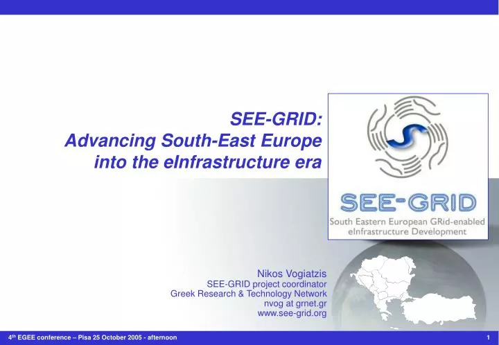 see grid advancing south east europe into the einfrastructure era
