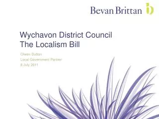 Wychavon District Council The Localism Bill
