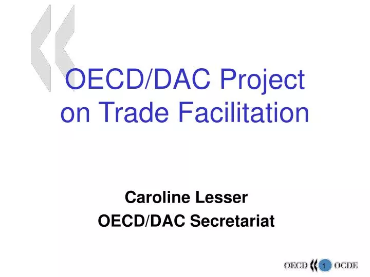 oecd dac project on trade facilitation