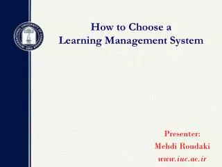 How to Choose a Learning Management System