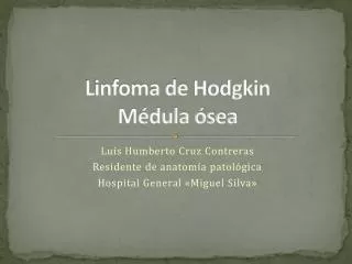 Linfoma de Hodgkin Médula ósea
