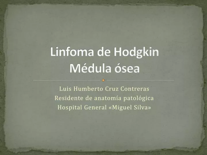 linfoma de hodgkin m dula sea