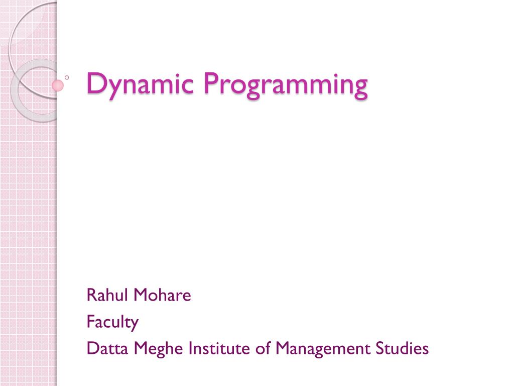 PPT - Dynamic Programming PowerPoint Presentation, free download - ID ...