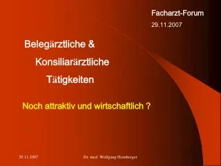Facharzt-Forum 29.11.2007