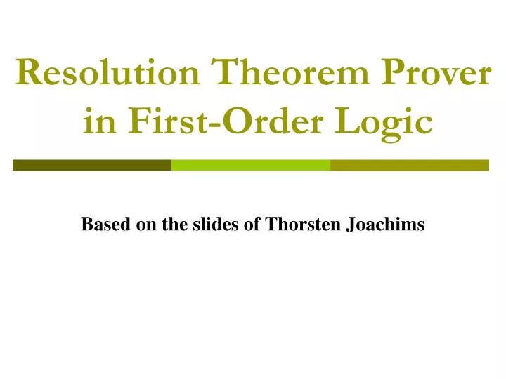 resolution theorem prover in first order logic