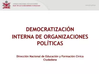 DEMOCRATIZACIÓN INTERNA DE ORGANIZACIONES POLÍTICAS