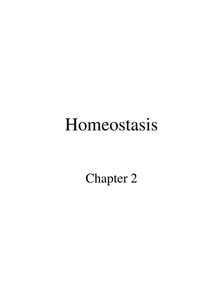 homeostasis