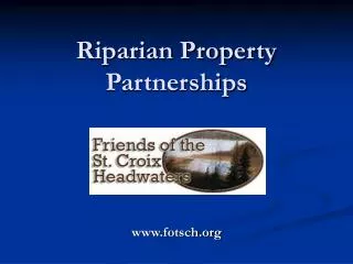 Riparian Property Partnerships