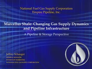 Jeffrey Schauger GENERAL MANAGER INTERSTATE MARKETING NATIONAL FUEL GAS SUPPLY CORPORATION
