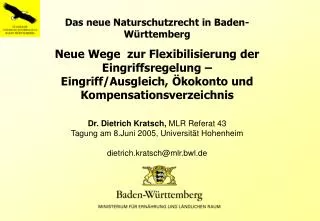 Das neue Naturschutzrecht in Baden-Württemberg