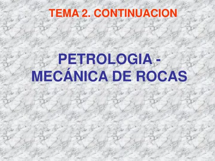 petrologia mec nica de rocas