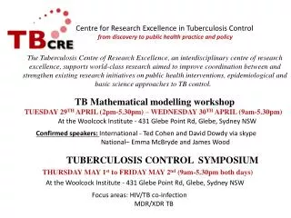 TB Mathematical modelling workshop
