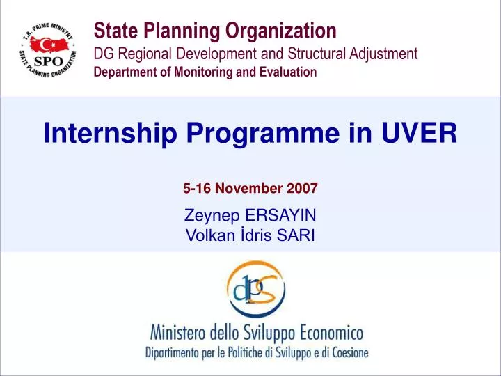internship programme in uver