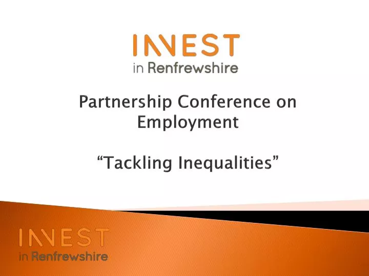 partnership conference on employment tackling inequalities