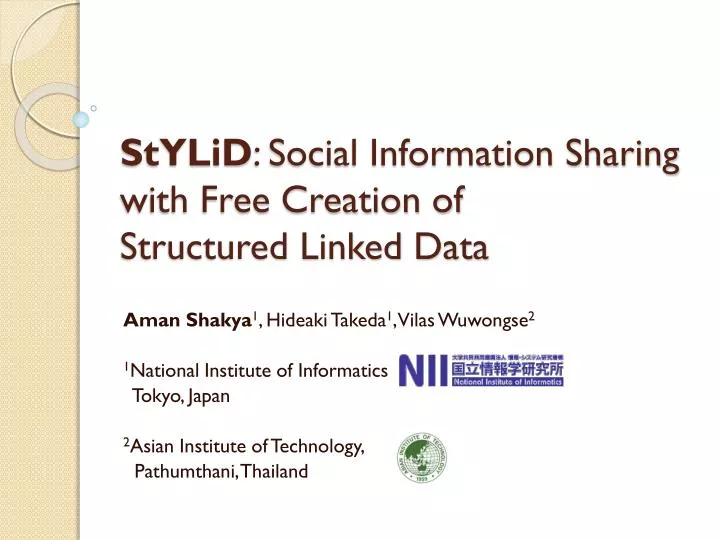 stylid social information sharing with free creation of structured linked data