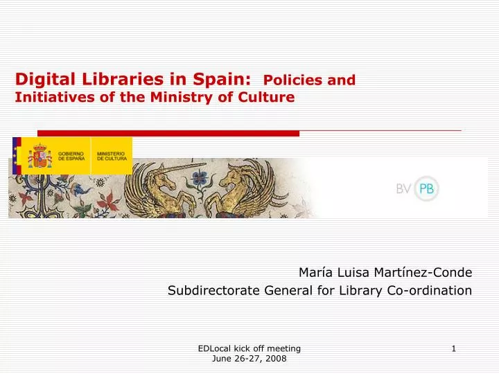 mar a luisa mart nez conde subdirectorate general for library co ordination