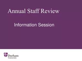 Annual Staff Review
