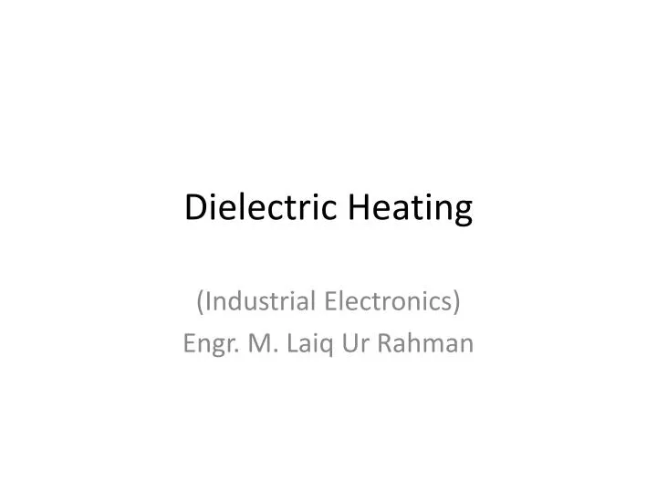 dielectric heating