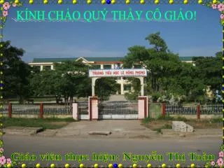 Giáo viên thực hiện: Nguyễn Thị Toàn